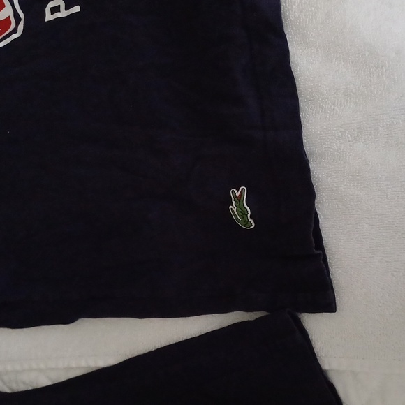 Lacoste Live Paris rare crewneck long sleeve navy tshirt 6 M/L - Picture 6 of 15